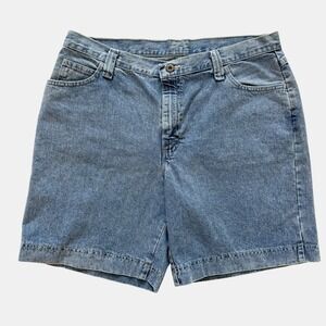 VTG Riders Lee High Rise Denim Shorts mom Women's Sz 18 Blue Vintage Y2K Retro